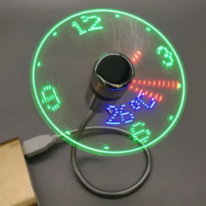LED Clock Fan USB Powered